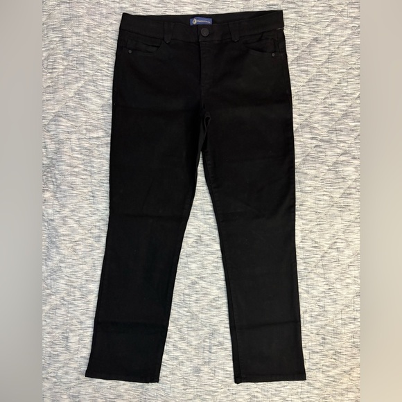 Democracy Womens Black Absolution Straight Leg Stretch Denim Waistband Sz 16 - - Picture 3 of 10